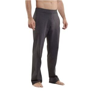 Lululemon Men's sz M Kung Fu Pants x 32"L Heathered Gray Black Yoga